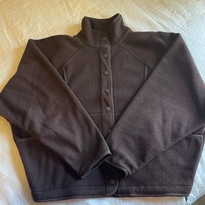 Outdoor Voices RecFleece Snap Jacket Brown